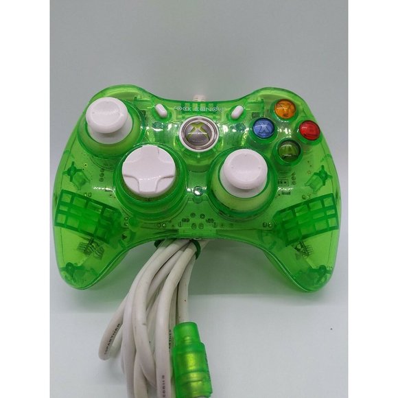 Neon Green ROCK CANDY 037-010 WIRED CONTROLLER for Microsoft XBOX 360. W - Picture 1 of 5